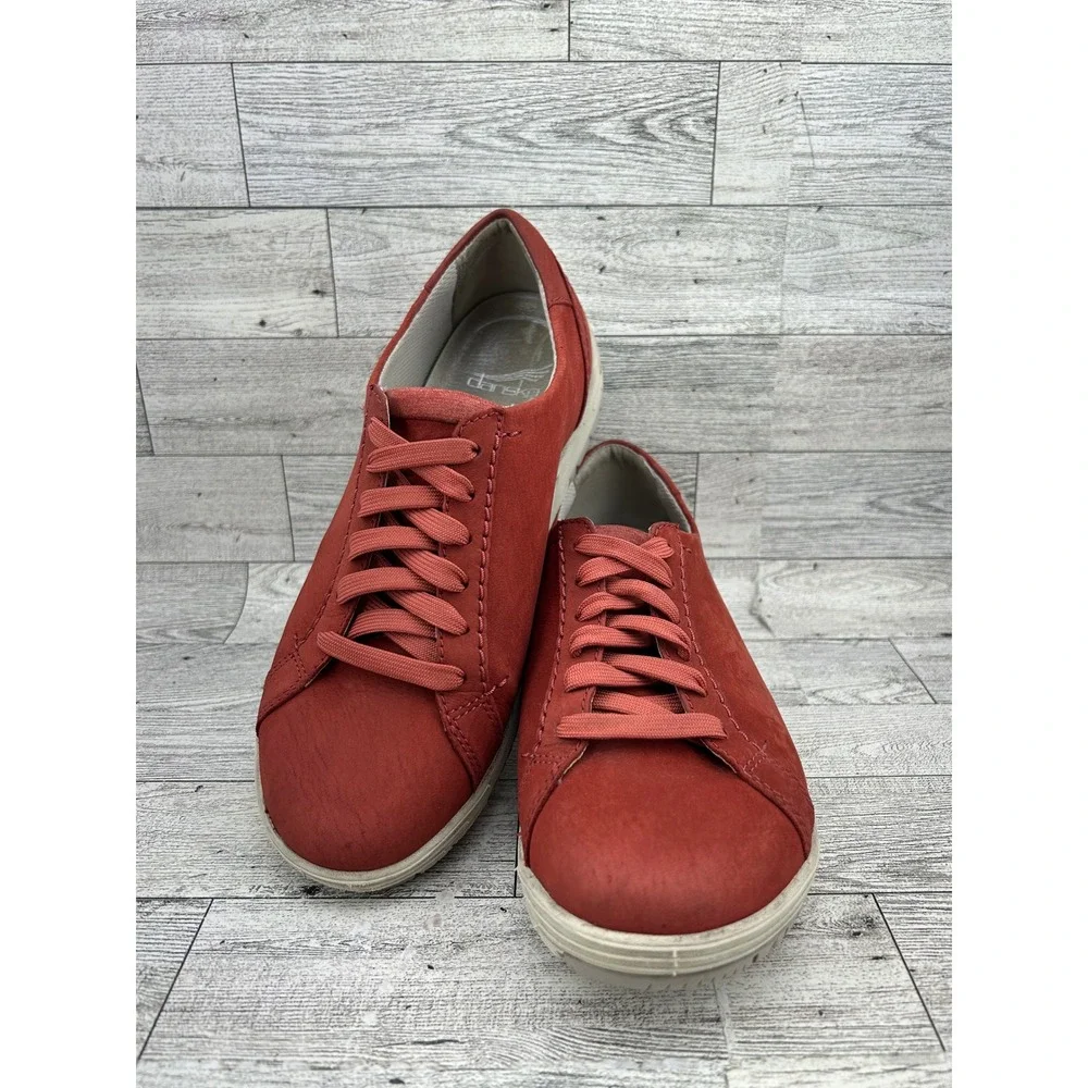 Dansko Henriette Burnt Orange Nubuck Leather Sneakers Women‎ Size EU 36 US 6